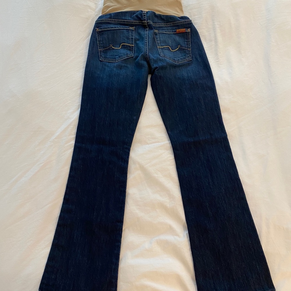7 for All Mankind “Size 26” (but fit like 24) maternity jeans Secret Fit Belly!